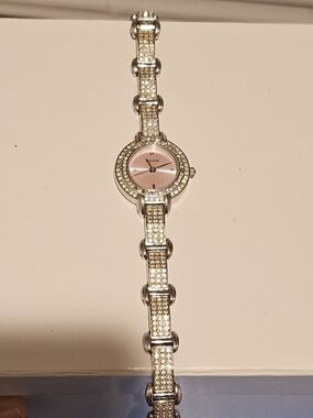Bulova Women’s Silver STAINLESS Bracelet Watch with Pink Dial